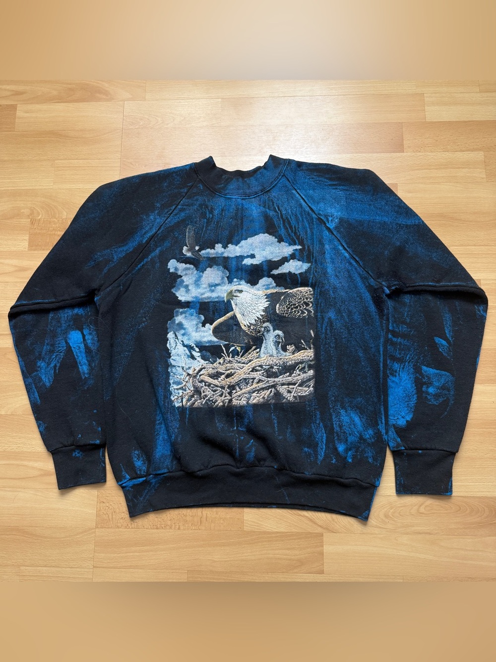 Vintage 90s Fruit Of The Loom Eagle Print Crewneck Mens Size Large